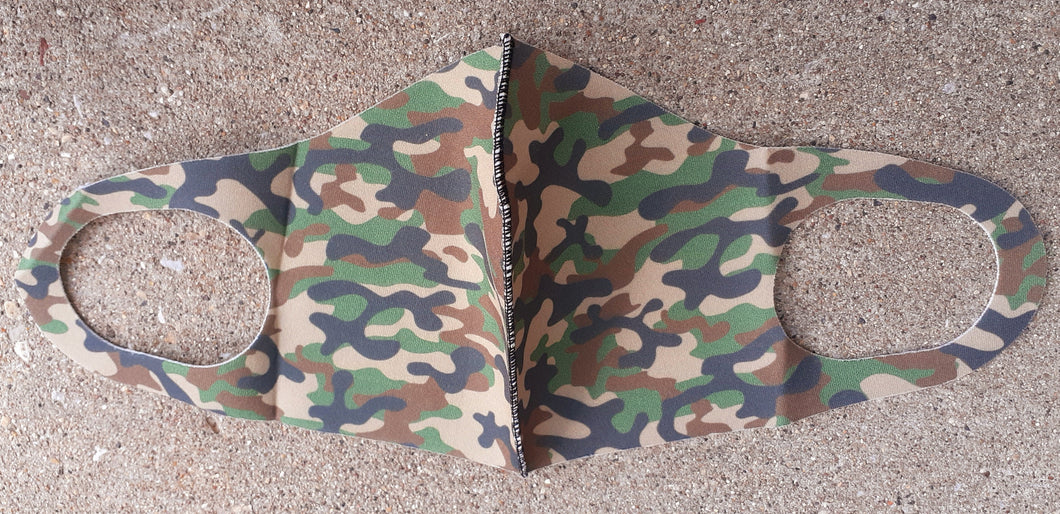 Face Mask  (Adults) Revolution Time Camo Kargo Fresh