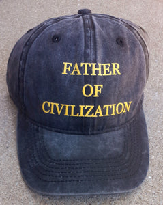 Father Of Civilization Distressed Cotton Baseball Cap Kargo Fresh