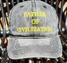 Load image into Gallery viewer, Father Of Civilization Distressed Cotton Baseball Cap Kargo Fresh
