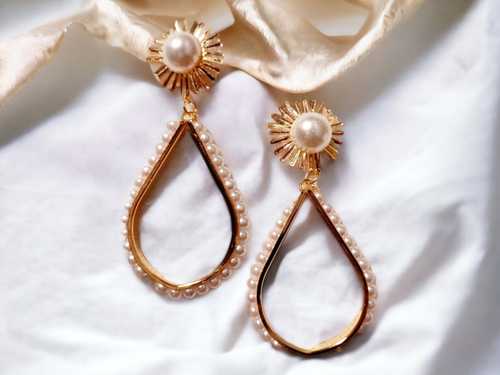 Faux Pearl Hoop Clip On Earrings Kargo Fresh