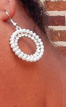 Load image into Gallery viewer, Faux Pearl and Rhinestone Hoop Earrings Kargo Fresh
