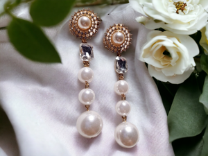 Faux Pearl dangle Clip On Earrings Kargo Fresh