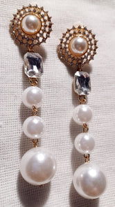 Faux Pearl dangle Clip On Earrings Kargo Fresh