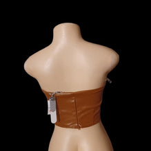 Load image into Gallery viewer, Faux leather bustier top New Small Kargo Fresh
