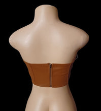 Load image into Gallery viewer, Faux leather bustier top New Small Kargo Fresh
