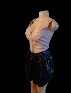 Faux leather corset and skater skirt set M 10 Kargo Fresh