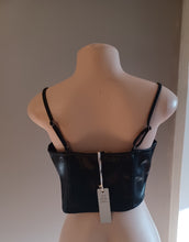 Load image into Gallery viewer, Faux leather corset crop top new Large Kargo Fresh

