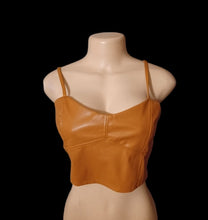 Load image into Gallery viewer, Faux leather crop top New large Kargo Fresh
