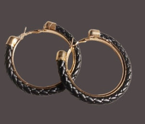 Faux leather hoop earrings Kargo Fresh