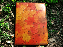 Load image into Gallery viewer, Faux leather leaf print passport cover Kargo Fresh
