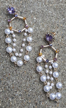 Load image into Gallery viewer, Faux pearl and Rhinestones Royalty Earrings Kargo Fresh
