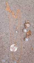 Load image into Gallery viewer, Faux pearl multi strand necklace and clip on earrings set Kargo Fresh
