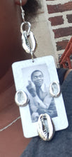 Load image into Gallery viewer, Fela Kuti Tribute Large Wooden Dangle Pop Art Earrings Kargo Fresh

