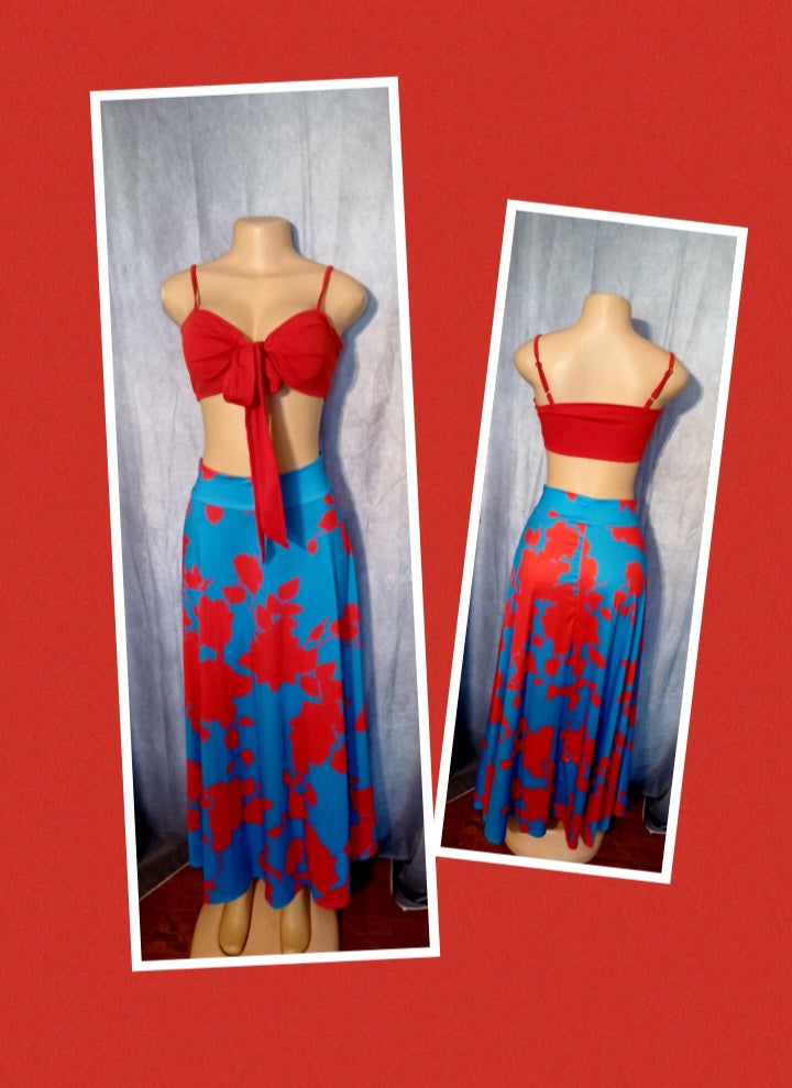 Floral bralet and maxi skirt set Small Kargo Fresh