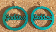 Load image into Gallery viewer, GODDESS Wooden Statement Earrings Kargo Fresh
