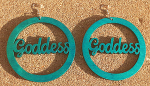 GODDESS Wooden Statement Earrings Kargo Fresh