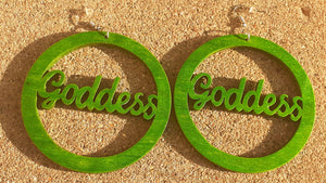 GODDESS Wooden Statement Earrings Kargo Fresh