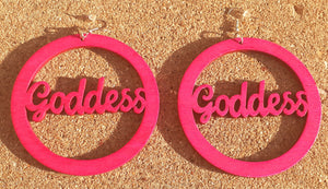 GODDESS Wooden Statement Earrings Kargo Fresh