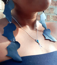 Load image into Gallery viewer, Genuine Leather Africa Earrings Kargo Fresh
