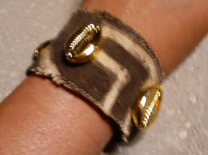 Genuine Leather Mudcloth Print Cuff Bracelet Kargo Fresh