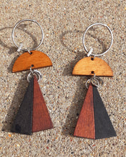 Load image into Gallery viewer, Geometric Design Earrings Wooden Kargo Fresh
