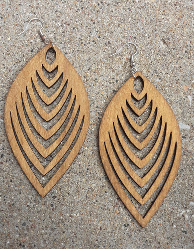 Geometric Wooden Earrings Kargo Fresh