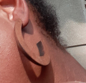 Geometric Wooden Minimalist  Hoop Earrings Kargo Fresh