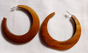 Geometric Wooden Minimalist  Hoop Earrings Kargo Fresh