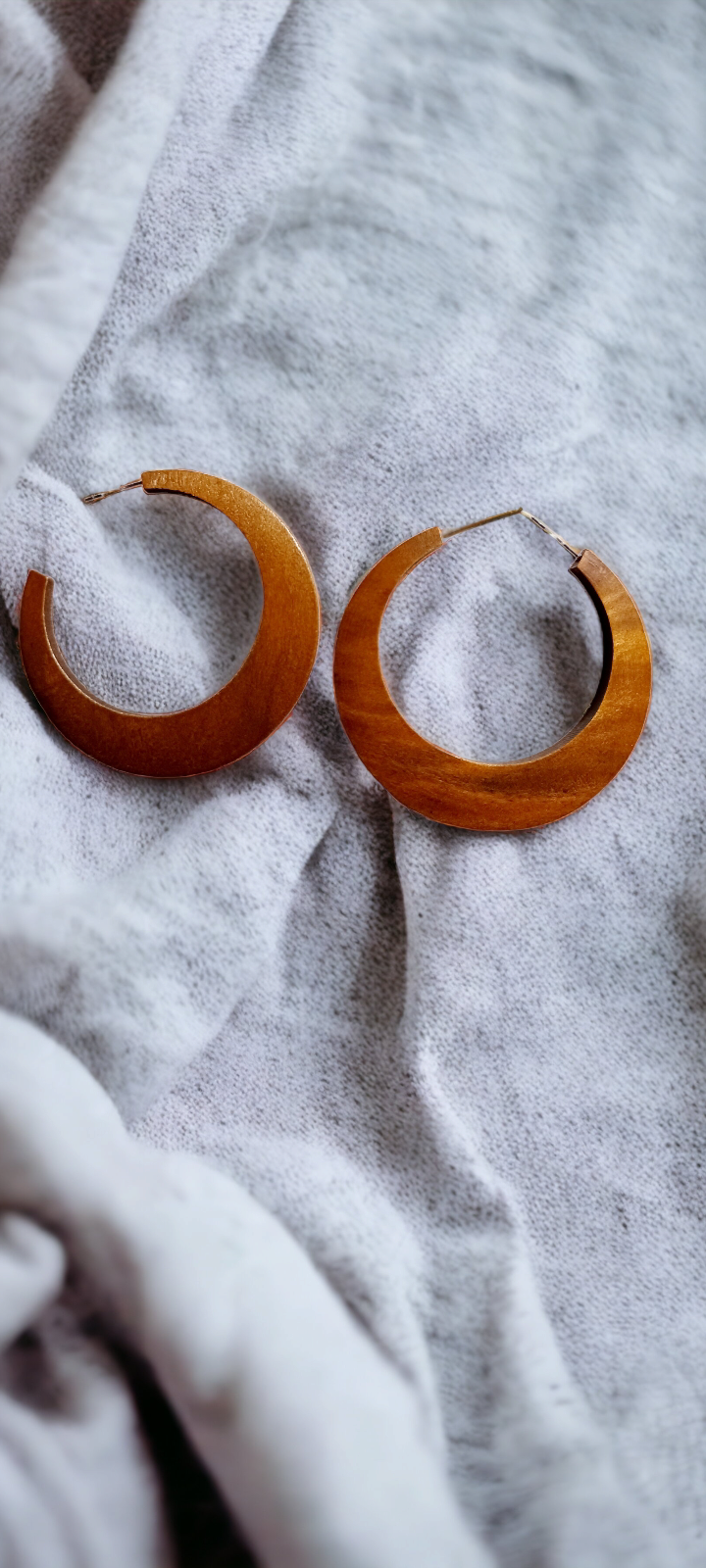 Geometric Wooden Minimalist  Hoop Earrings Kargo Fresh