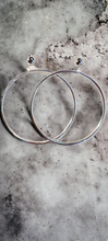 Load image into Gallery viewer, Giant 5 inch Clip on Hoop Earrings silver Kargo Fresh
