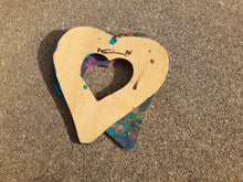 Load image into Gallery viewer, Giant Abstract Handpainted Heart Earrings Kargo Fresh
