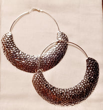 Load image into Gallery viewer, Giant Fulani Tribal Inspired Hoop Earrings 5 in Kargo Fresh
