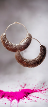 Load image into Gallery viewer, Giant Fulani Tribal Inspired Hoop Earrings 5 in Kargo Fresh
