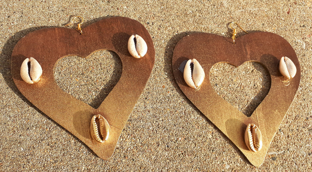 Giant Heart handpainted Earrings Kargo Fresh