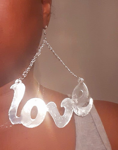 Giant Love Nameplate Earrings Kargo Fresh