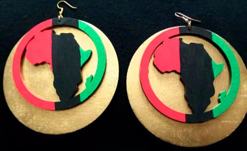 Giant Rbg Wooden Earrings Kargo Fresh