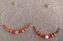 Load image into Gallery viewer, Giant boho clip on hoops 7 inch Kargo Fresh
