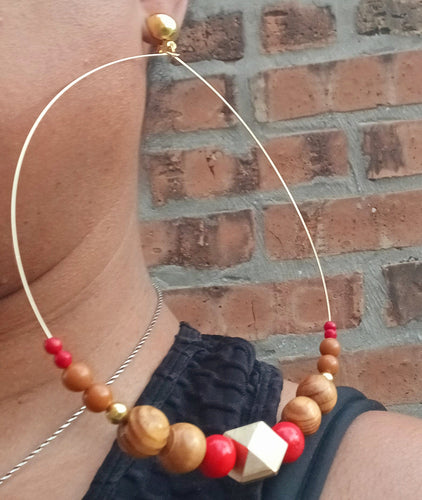 Giant boho clip on hoops 7 inch Kargo Fresh