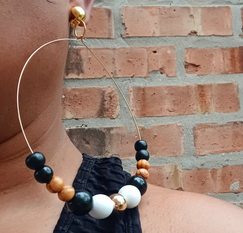 Giant boho clip on hoops 7 inch Kargo Fresh