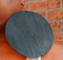 Load image into Gallery viewer, Giant handpainted wooden disc earrings Kargo Fresh
