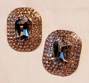 Giant rhinestone stud cluster earrings Kargo Fresh