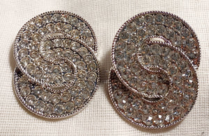 Giant runway rhinestone earrings Kargo Fresh