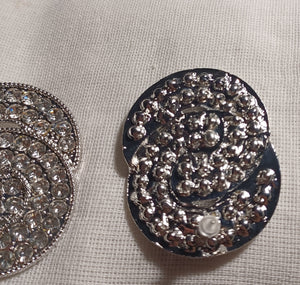 Giant runway rhinestone earrings Kargo Fresh