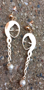 Girl with a Pearl Abstract Face Earrings Kargo Fresh