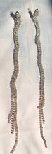 Load image into Gallery viewer, Glam handmade runway rhinestone clip on earrings 9 inch Kargo Fresh
