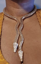 Load image into Gallery viewer, Glam snake collar necklace with clip on studs Kargo Fresh
