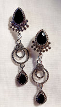 Load image into Gallery viewer, Glamourous handmade rhinestone clip on earrings Kargo Fresh
