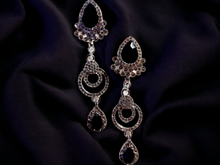 Load image into Gallery viewer, Glamourous handmade rhinestone clip on earrings Kargo Fresh
