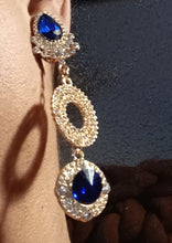 Load image into Gallery viewer, Glamourous handmade rhinestone clip on earrings Kargo Fresh
