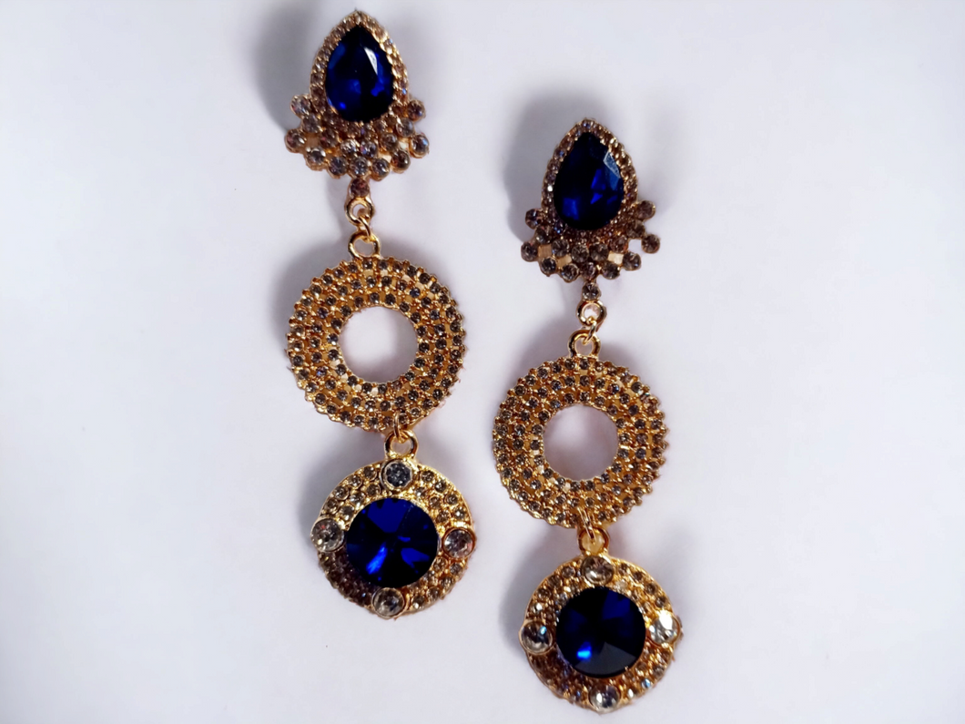 Glamourous handmade rhinestone clip on earrings Kargo Fresh